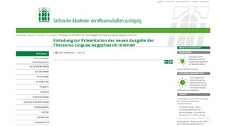 
                            9. Einladung zur Präsentation der neuen Ausgabe des Thesaurus ...