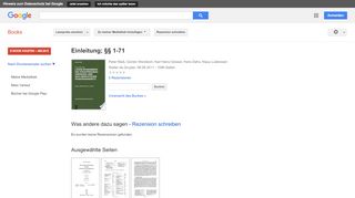 
                            8. Einleitung; §§ 1-71 - Google Books-Ergebnisseite
