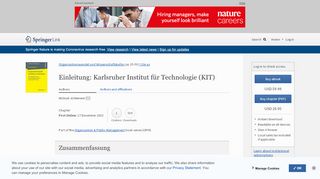 
                            11. Einleitung: Karlsruher Institut für Technologie (KIT) | SpringerLink