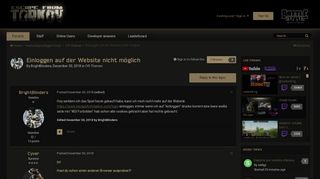 
                            6. Einloggen auf der Website nicht möglich - Off-Themen - Escape from ...