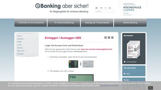 
                            7. Einloggen / Ausloggen UBS - eBanking - aber sicher!