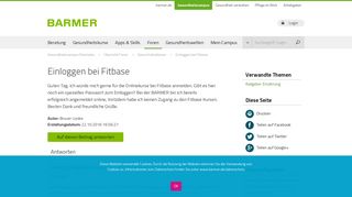 
                            6. Einloggen bei Fitbase | BARMER