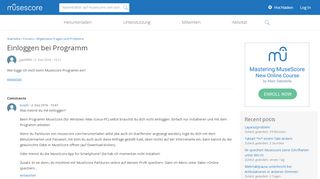 
                            3. Einloggen bei Programm | MuseScore