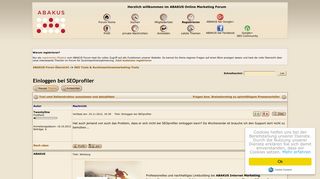 
                            5. Einloggen bei SEOprofiler - ABAKUS