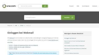 
                            9. Einloggen bei Webmail – Hilfe | One.com