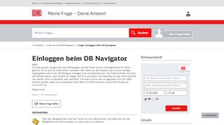 
                            5. Einloggen beim DB Navigator - Beantwortet - Bahn.de - Deutsche Bahn