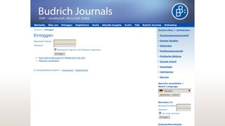 
                            7. Einloggen - Budrich Journals
