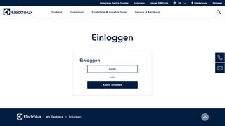 
                            1. Einloggen | Electrolux