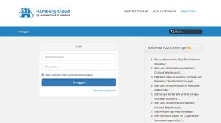 
                            1. Einloggen - Hamburg-Cloud.de FAQ