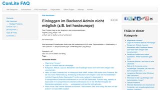 
                            10. Einloggen im Backend Admin nicht möglich (zB bei hosteurope)