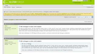 
                            2. einloggen in elster nicht möglich - Seite 2 - Elster-Forum
