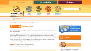 
                            13. Einloggen, Log-in | Internet-ABC