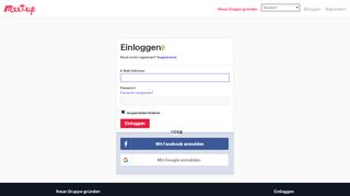 
                            1. Einloggen | Meetup