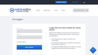 
                            1. Einloggen - MegaDev