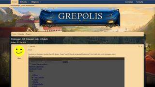 
                            1. Einloggen mit Browser nicht möglich | Grepolis Forum - DE