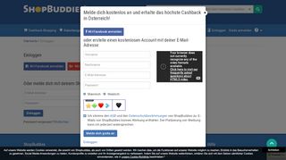 
                            13. Einloggen mit Cashback | ShopBuddies.at