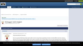 
                            3. Einloggen nicht möglich - Allgemein (MMO) - buffed.de Community Foren