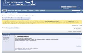 
                            8. Einloggen nicht möglich - Vielfliegertreff