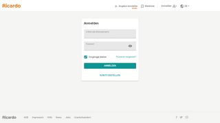 
                            1. Einloggen oder ricardo Konto anlegen