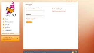 
                            2. Einloggen - Swissflirt.ch