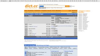 
                            7. einloggen | Übersetzung Englisch-Deutsch - dict.cc