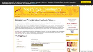 
                            10. Einloggen und Anmelden über Facebook, Yahoo ... - mein.yoga-vidya ...