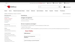 
                            4. einloggen und registrieren:tidebuy.com