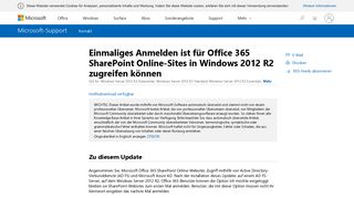
                            6. Einmaliges Anmelden ist für Office 365 SharePoint Online-Sites in ...
