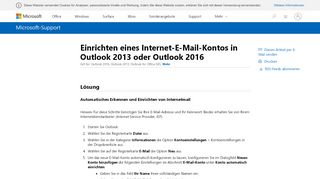 
                            8. Einrichten eines Internet-E-Mail-Kontos in Outlook 2013 oder Outlook ...