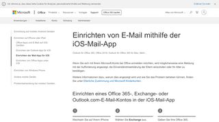 
                            3. Einrichten von E-Mail mithilfe der iOS-Mail-App - Office-Support