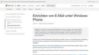 
                            4. Einrichten von E-Mail unter Windows Phone - Office-Support