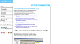 
                            13. Einrichten von Exchange Server 2010 - Servolutions