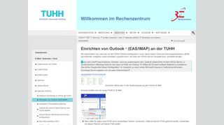
                            6. Einrichten von Outlook (EAS/IMAP) | RZT - TUHH