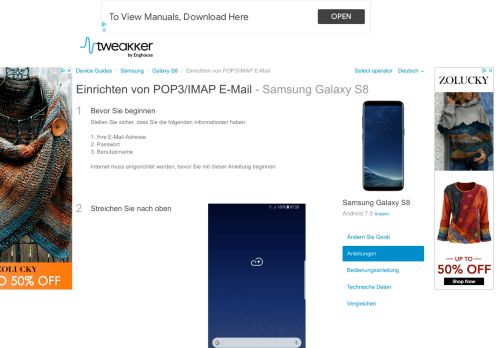 
                            6. Einrichten von POP3/IMAP E-Mail - Samsung Galaxy S8 - Android 7.0 ...