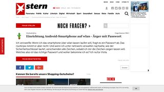 
                            9. Einrichtung Android-Smartphone auf wlan - Ärger mit Passwort - Stern