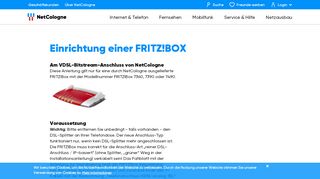 
                            13. Einrichtung einer FRITZ!BOX - NetCologne