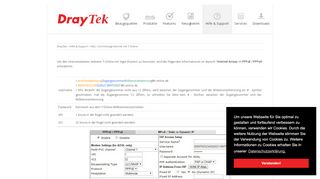 
                            12. Einrichtung Internet mit T-Online - DrayTek