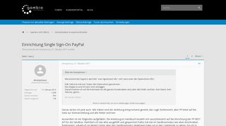 
                            1. Einrichtung Single Sign-On PayPal | Gambio Forum - Die offizielle ...