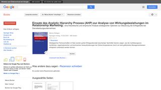 
                            3. Einsatz des Analytic Hierarchy Process (AHP) zur Analyse von ...