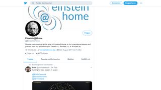 
                            4. Einstein@Home (@EinsteinAtHome) | Twitter