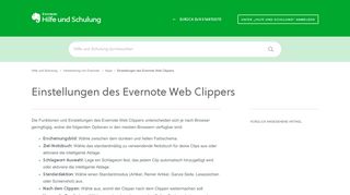 
                            2. Einstellungen des Evernote Web Clippers – Evernote – Hilfe und ...