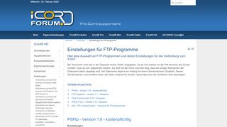 
                            2. Einstellungen für FTP-Programme - Wiki - iCordForum