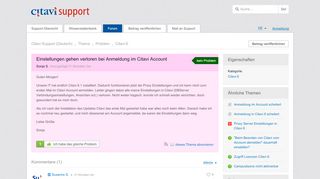 
                            11. Einstellungen gehen verloren bei Anmeldung im Citavi Account