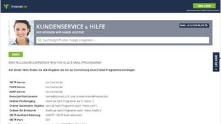 
                            10. Einstellungen (Serverdaten) für alle E-Mail-Programme - Kundenservice