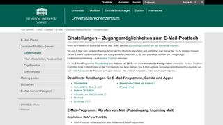 
                            5. Einstellungen | Zentraler Mailbox-Server | E-Mail | Dienste | URZ | TU ...