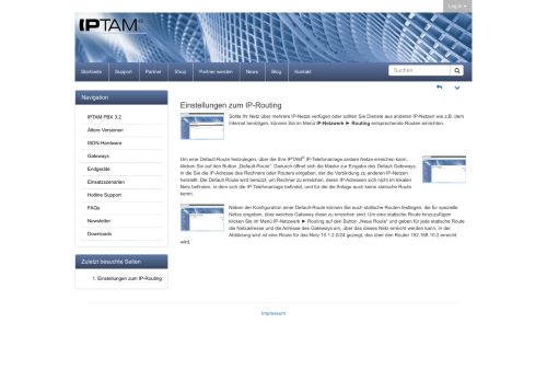 
                            6. Einstellungen zum IP-Routing | IPTAM PBX - Ihre IP-Telefonanlage