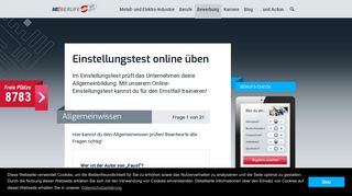 
                            6. Einstellungstest online üben – ausbildung-me.de