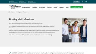 
                            4. Einstieg als Professional | TRANSPOREON Group