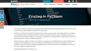 
                            1. Einstieg in PyCharm - Ipswitch Blog