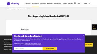 
                            11. Einstiegsmöglichkeiten bei ALDI SÜD - Einstieg